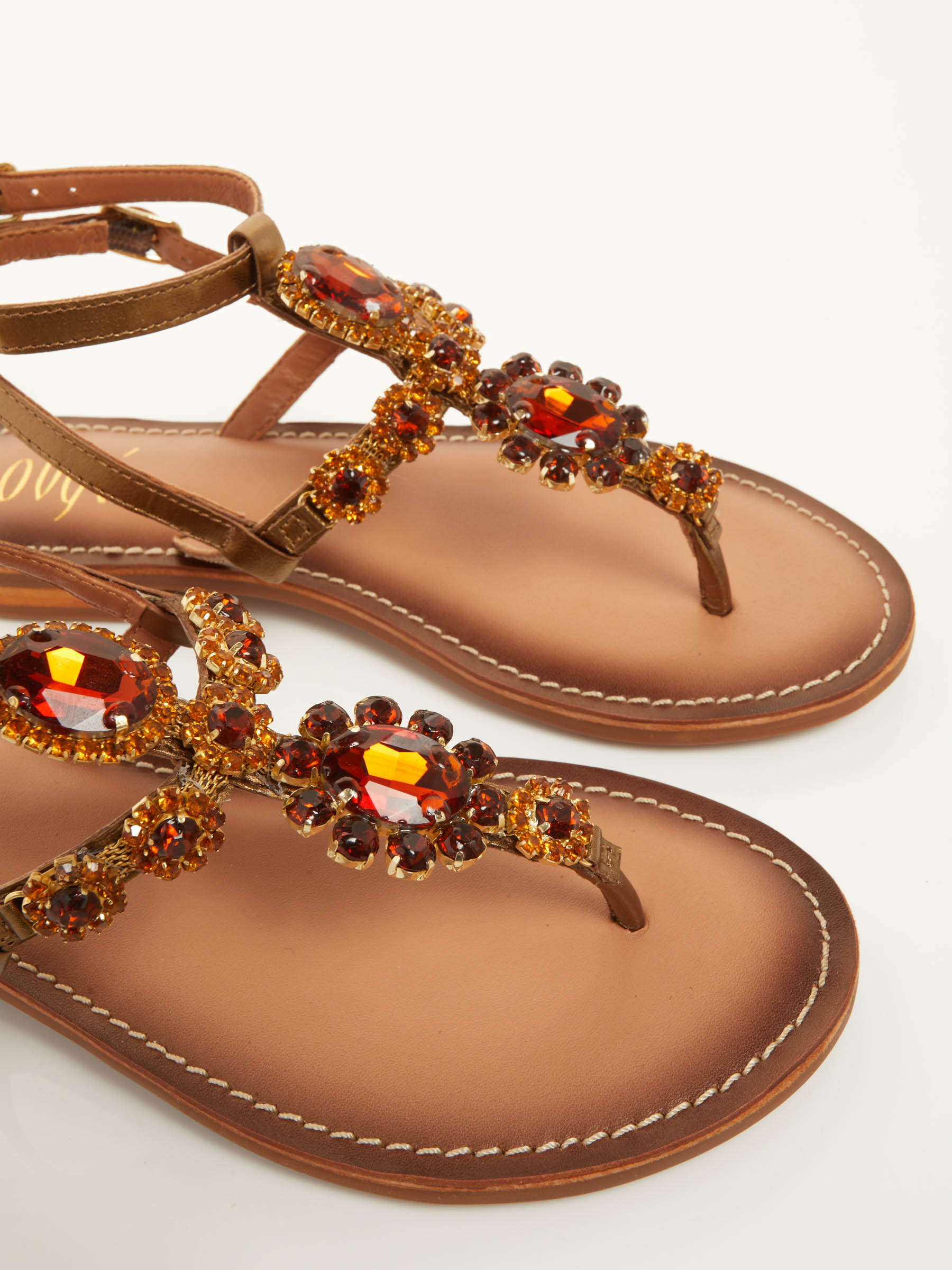 Jewel Flat Sandal F0545554-0748 ovye scarpe shop online